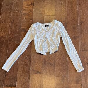 White Fox Boutique White Long Sleeve Blouse